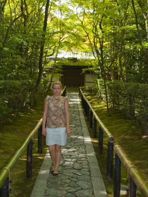 Linda at Temple Path