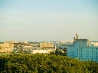 View from our hotel, Hotel Nikko Narita. Yes, it's the airport in the picture :)