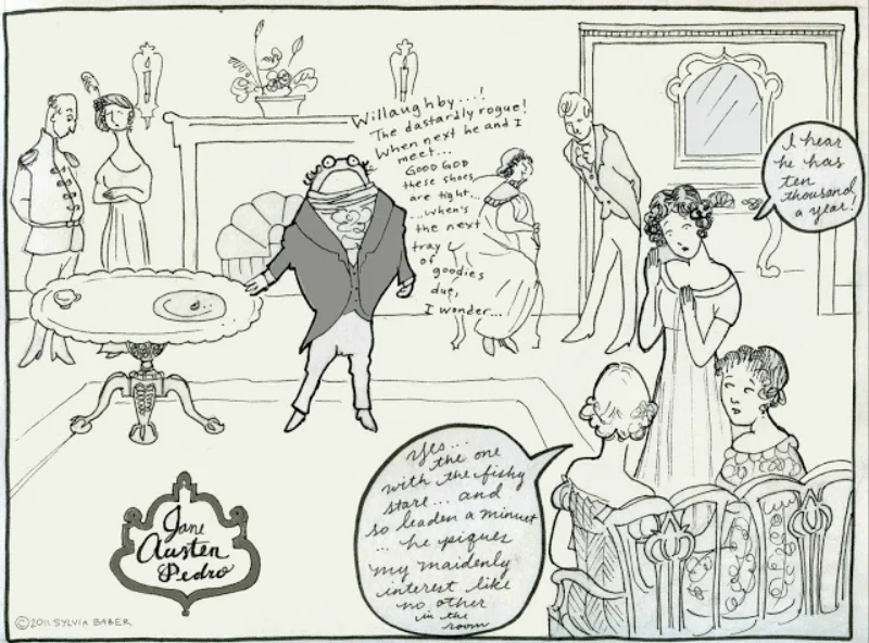 "April" from Pedro's 2012 calendar, Pedro's Literary Year .