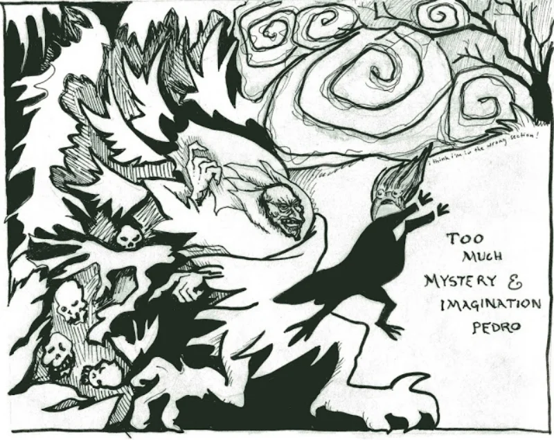 Arthur Rackham-inspired "October" from the 2012 calendar, Pedro's Literary Year