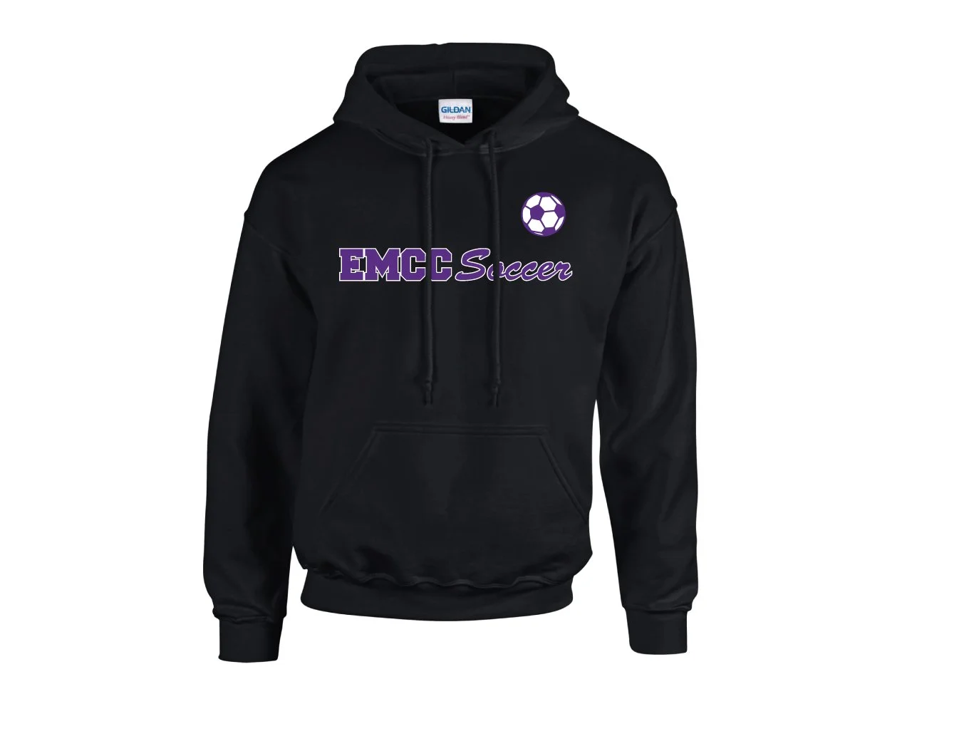 EMCC Soccer Black Hoodie Purple Letters.jpg