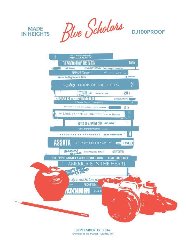 Blue Scholars Screenprinted Poster