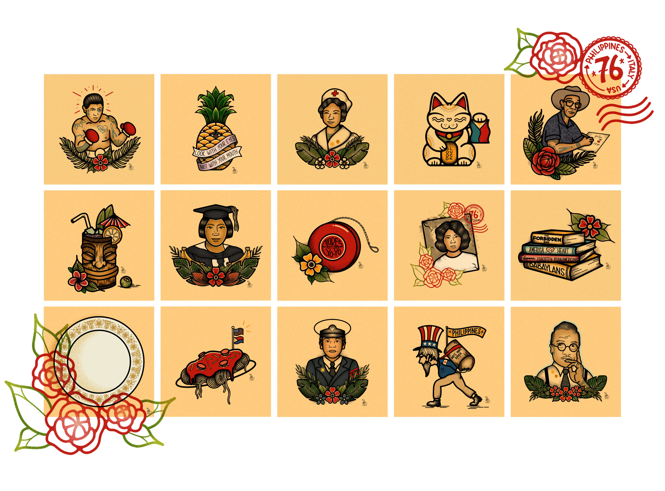  What started as a personal exercise to participate in a drawing challenge for the month of October eventually turned into a curated series of digital illustrations created from random pieces of Filipino-American history I’ve always found fascinating