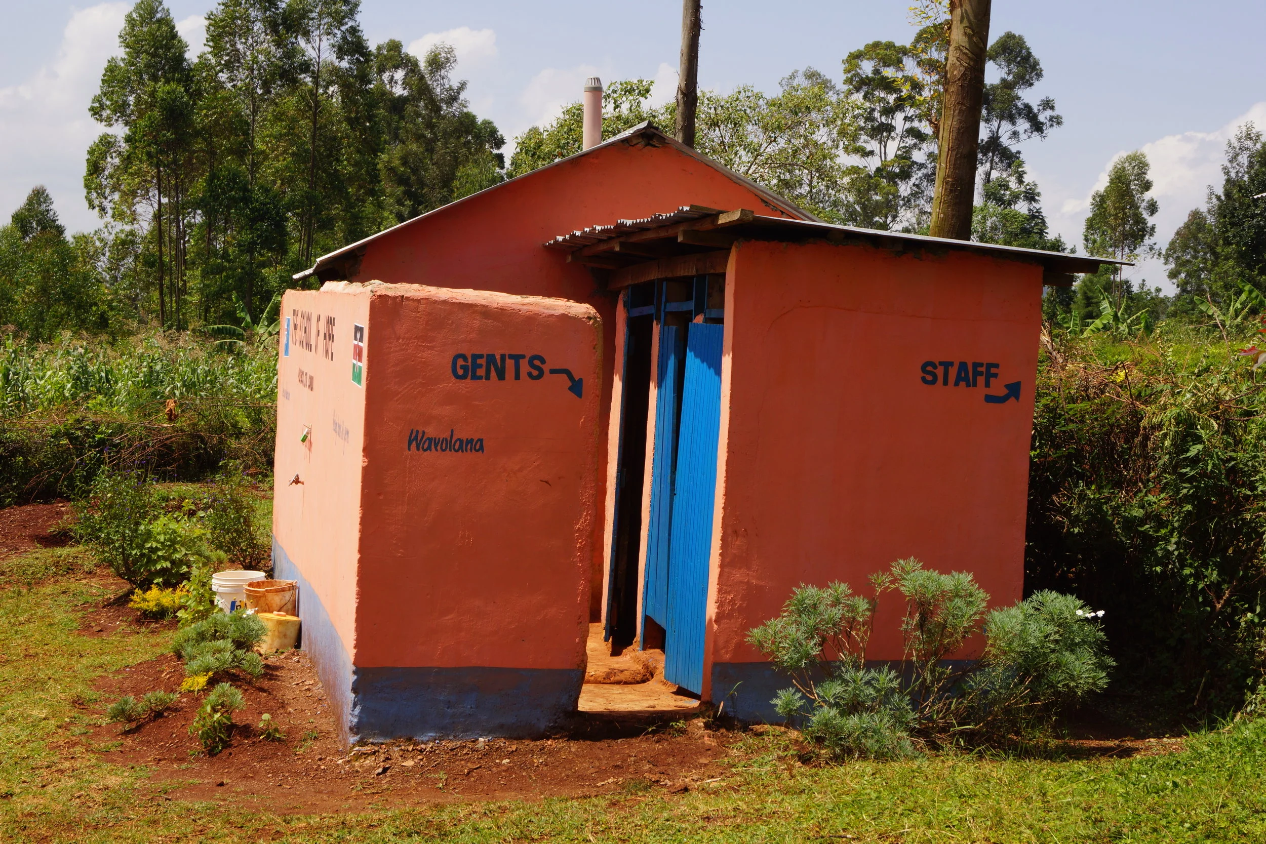 The new toilets at School of Hope