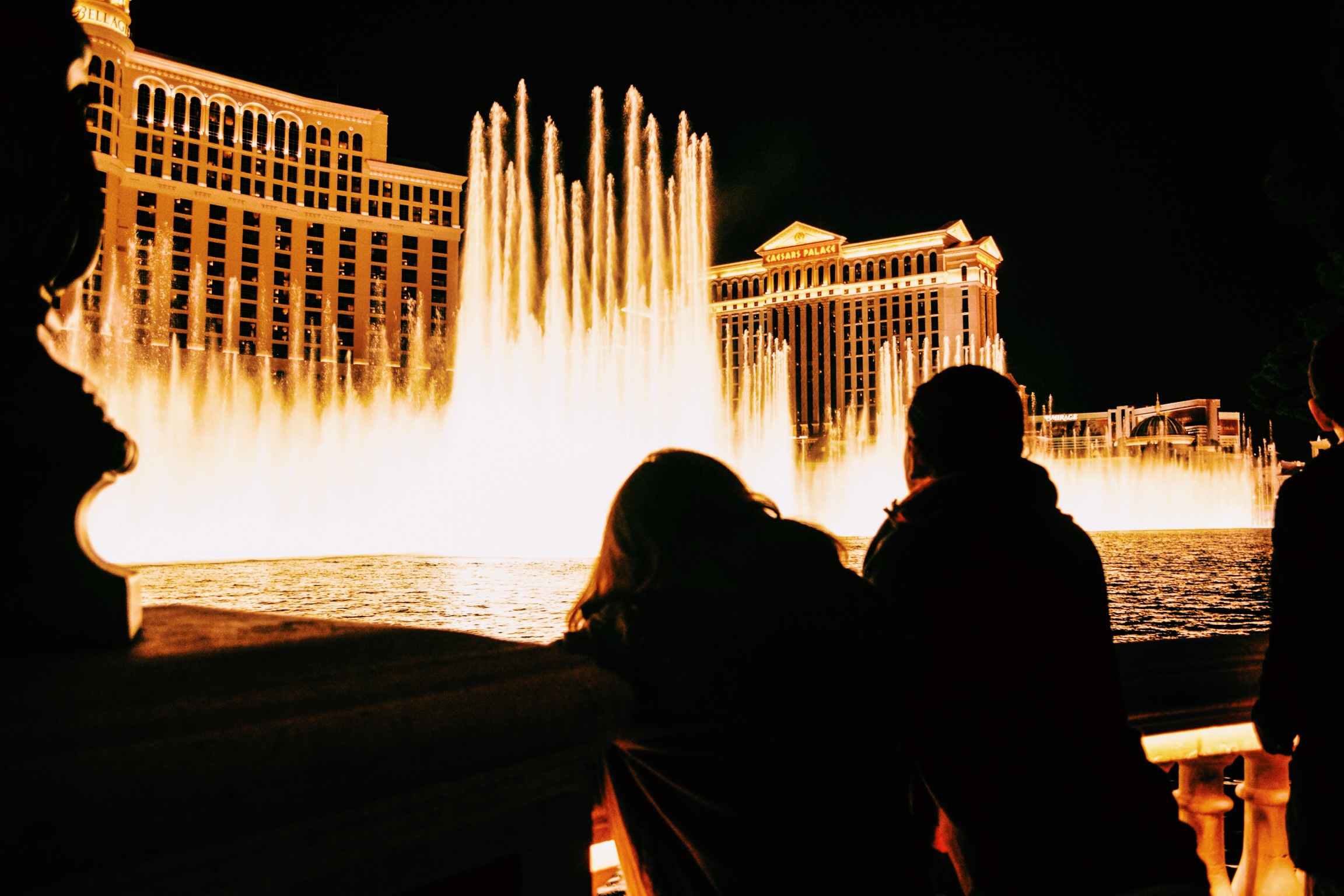 We watched water shows with very different types of music to each show.