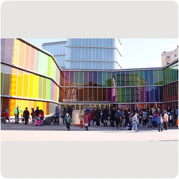 Imagen del exterior del Museo de Arte Contemporáneo de Castilla y León (MUSAC), en León.