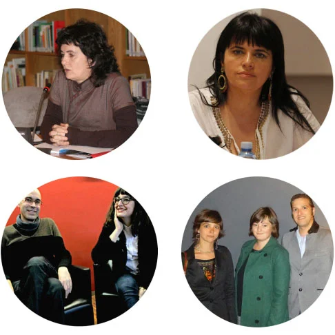 Ponentes del II Encuentro Artistas en Red: Mar Caldas, Encarna Lago, La Gran, La Lata Muda.