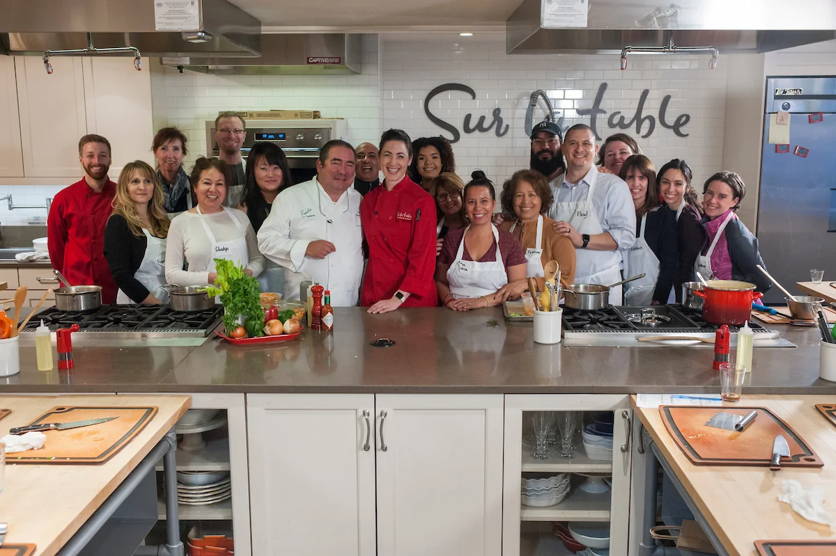 Chef Emeril Lagasse and the Rachel Ray Show stopped by my class for an impromptu Etouffe cooking class!!!