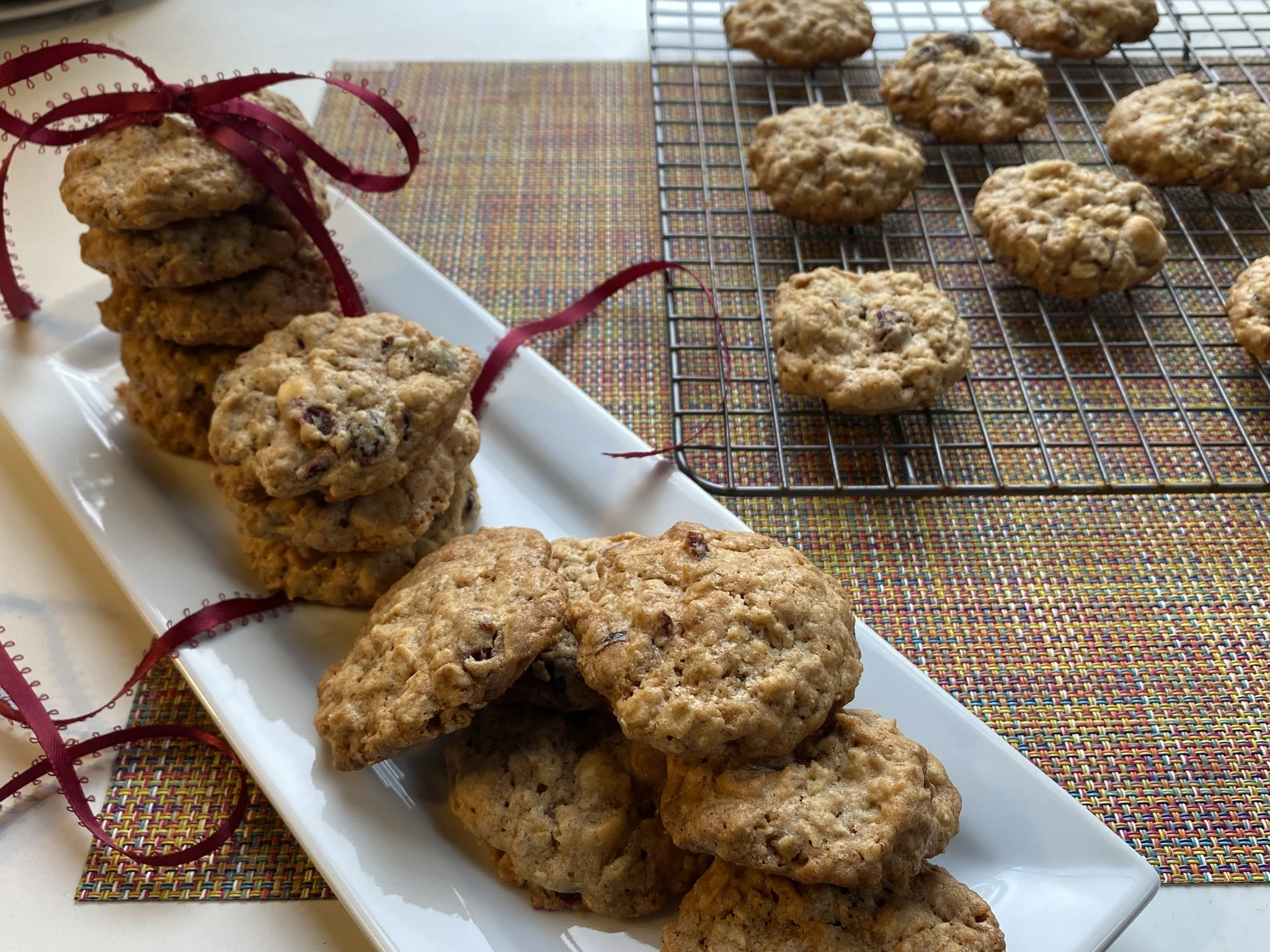 White Chocolate Cranberry Oatmeal Cookies