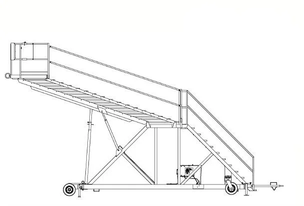 B2 Maintenance/Crew Stand - Model 15F2698 | Platform & Ladder