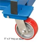 Steel Ergonomic Long Deck Cart Casters