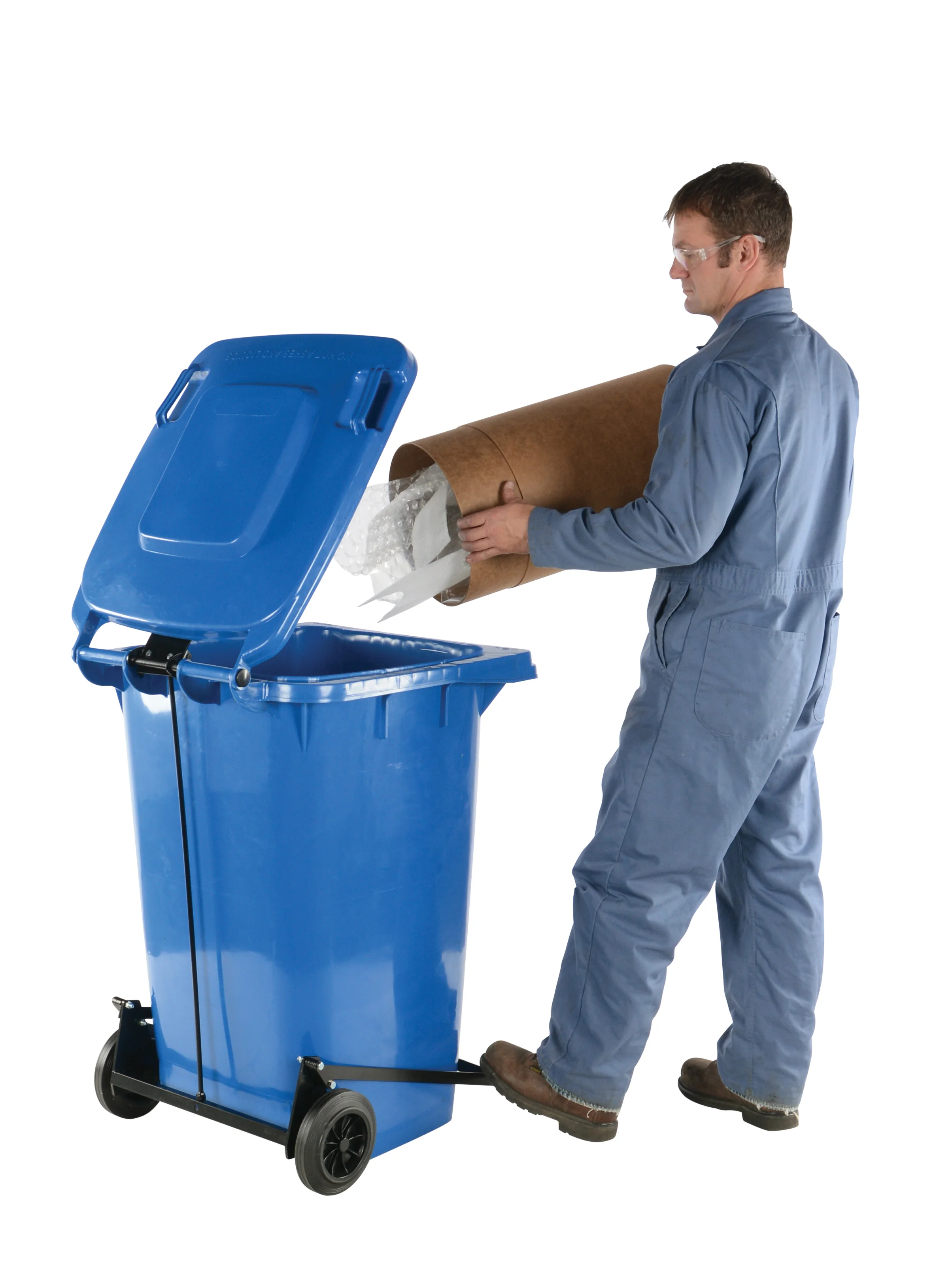 Trash Cans With Foot Lid 64 Gallon