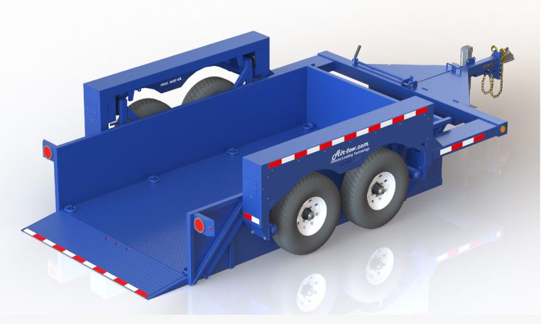 Air-tow Utility Trailers Tandem Axle Platform Ladders