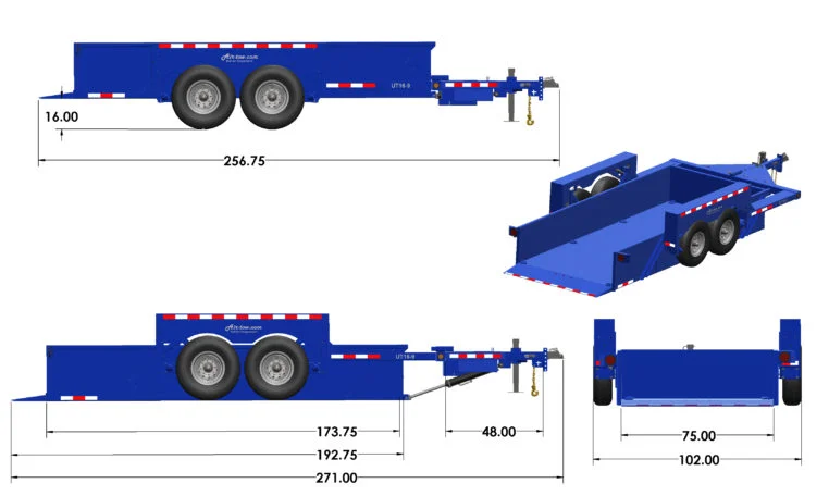 Air-tow Utility Trailers - Tandem Axle | Platforms and Ladders
