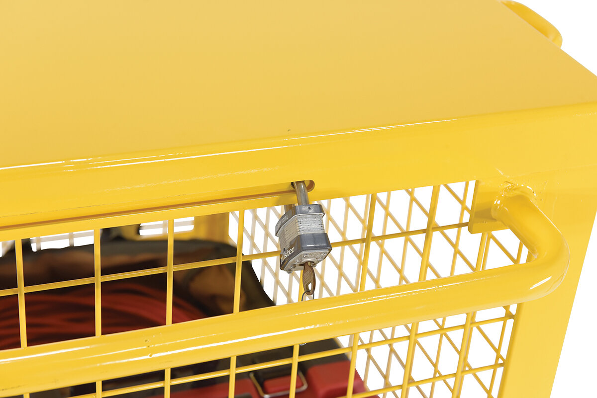 Expanded Wire Enclosed Cart With Lock