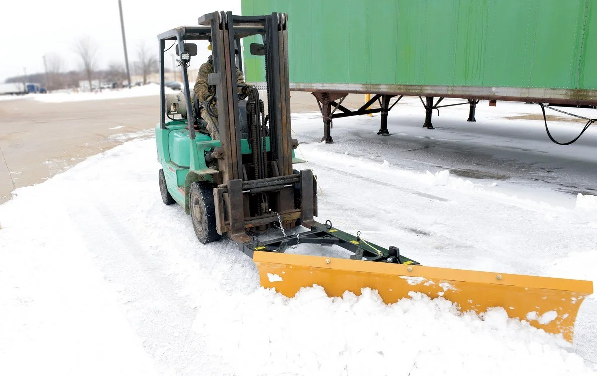 Forklift Snow Plow Blade HD Platforms and Ladders