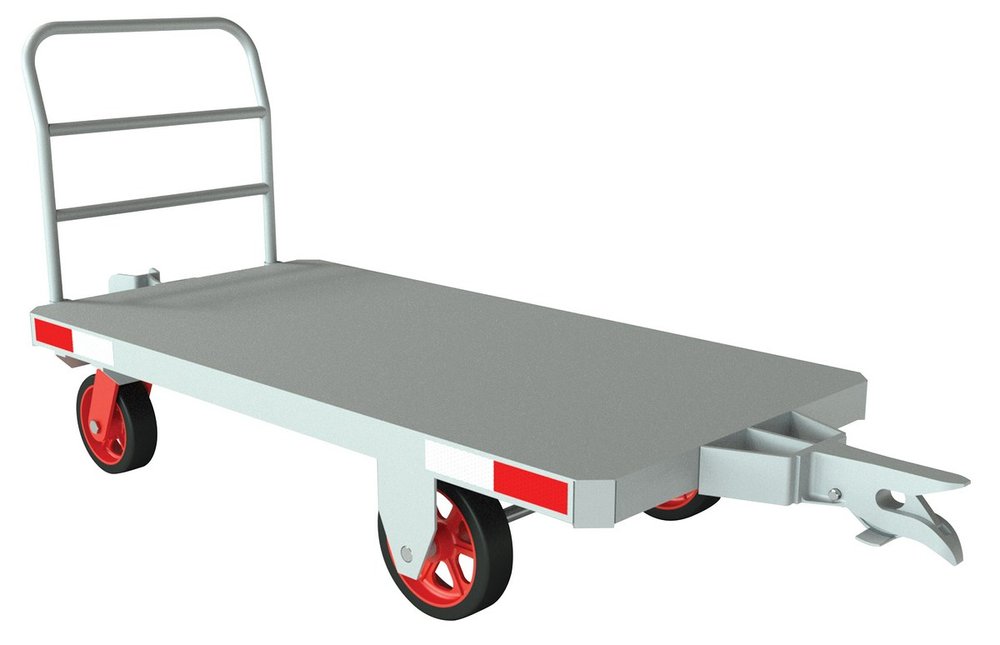 VALLEY CRAFT, 4,000 lb Load Capacity, 96 inx48 inx2 in, Four Wheel Steer  Industrial Trailer - 3PDP9