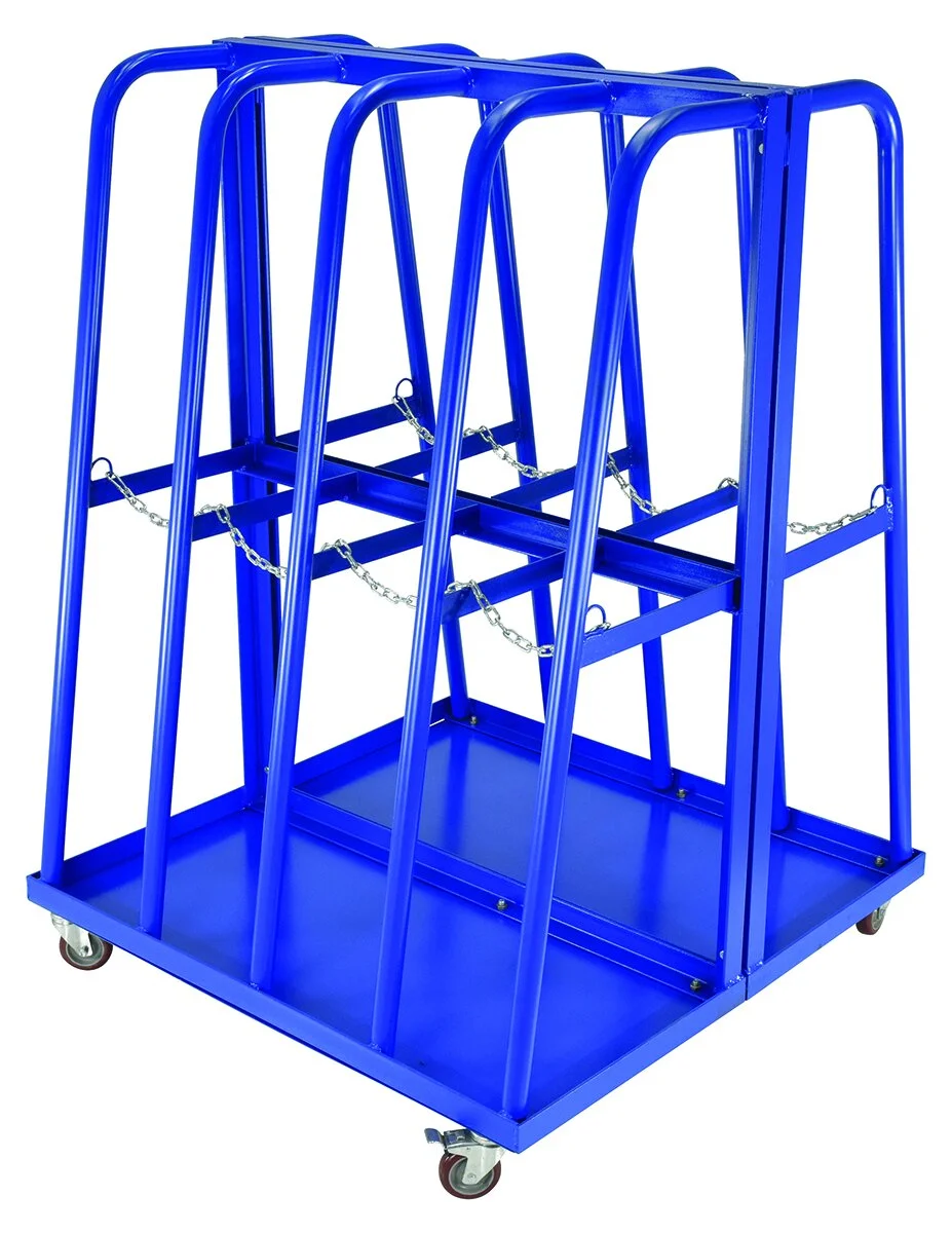 Steel Double Sided Vertical Storage Rack Cart