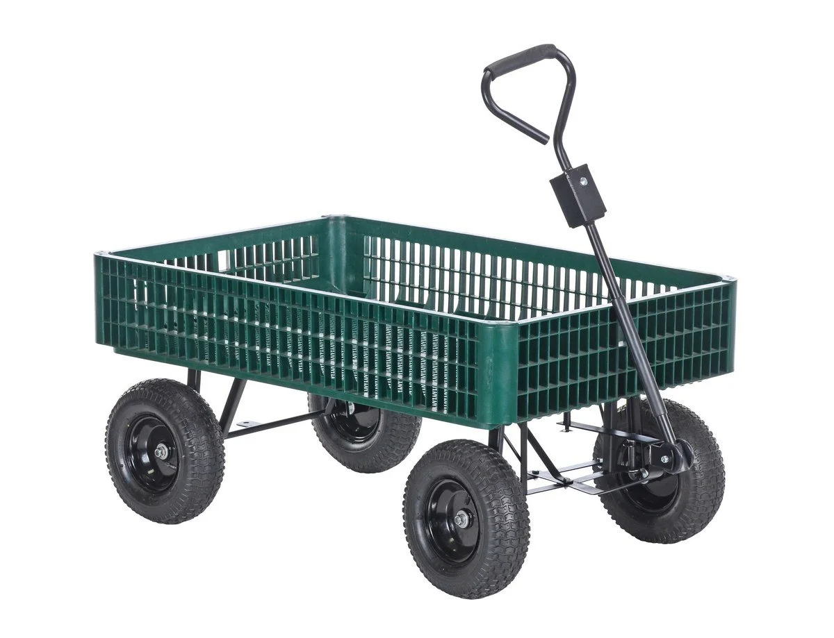 Steel Landscape Cart with Plastic Crate