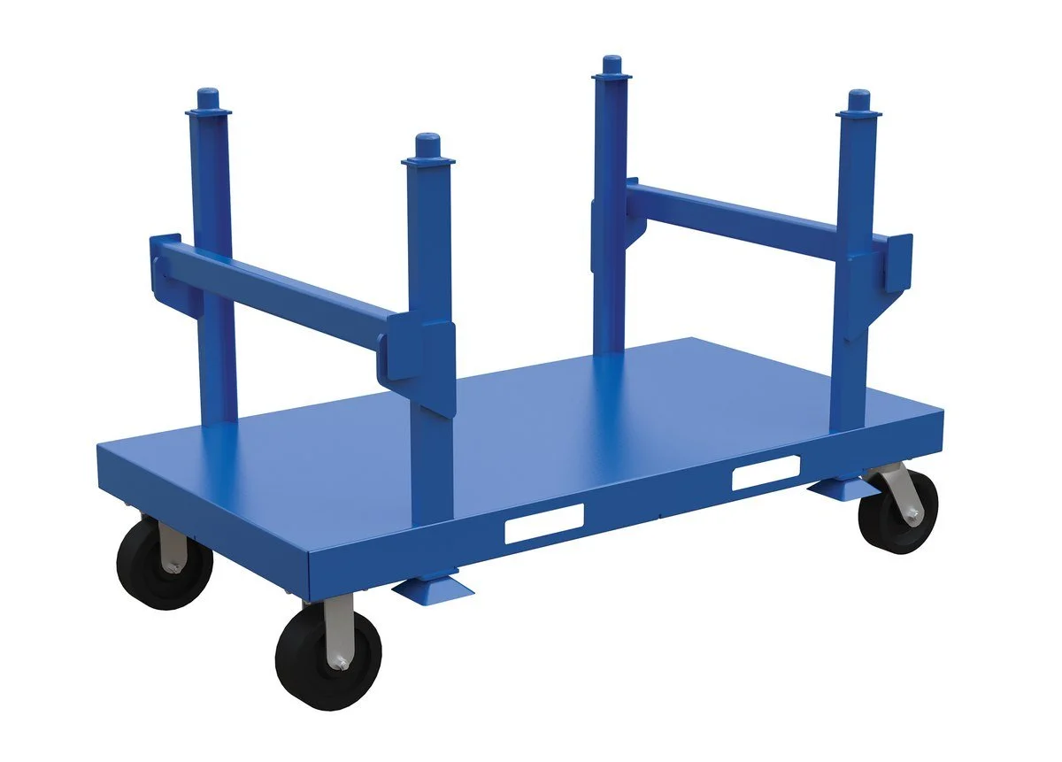 Steel Heavy Duty V Bottom Stackable Material Cart