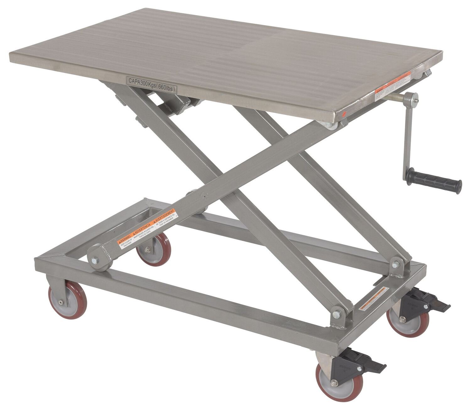 Stainless Mechanical Scissor Cart