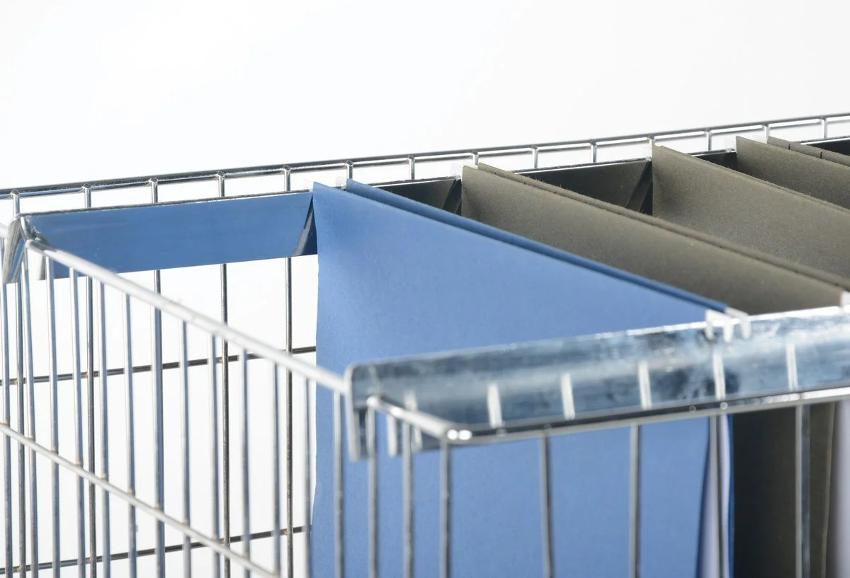 Double Tray-Double Basket Mail Cart