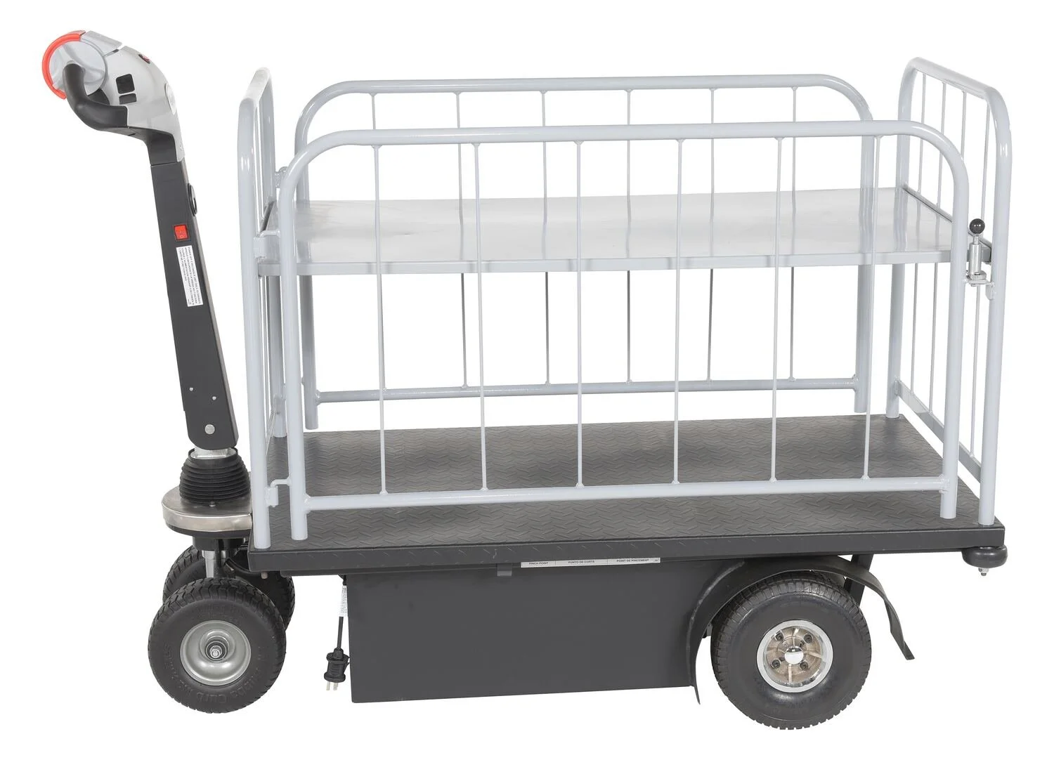 Steel Traction Drive Cart Side Load 1 Shelf