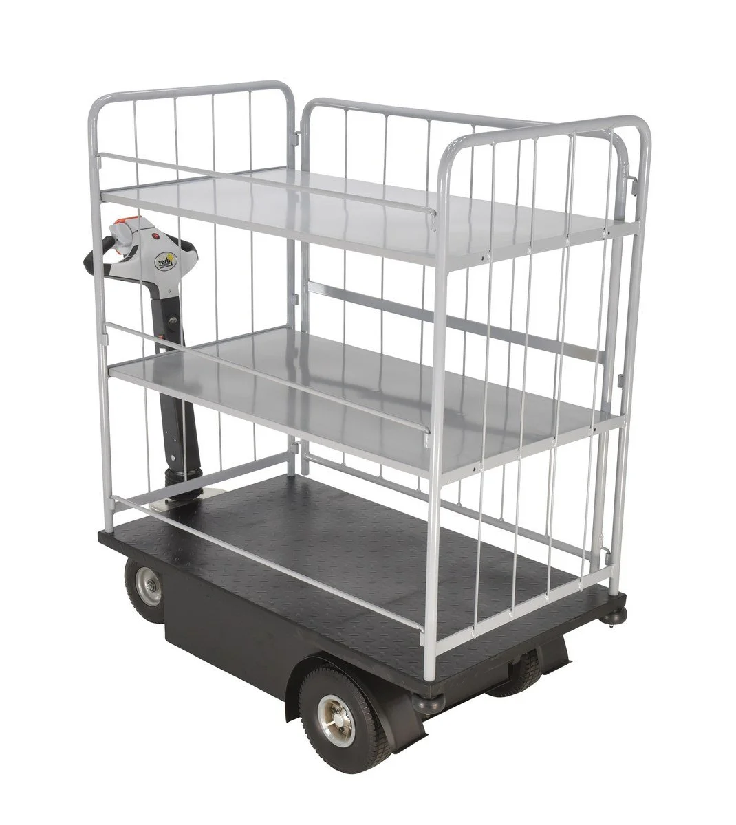 Steel Traction Drive Cart Side Load 2 Shelf