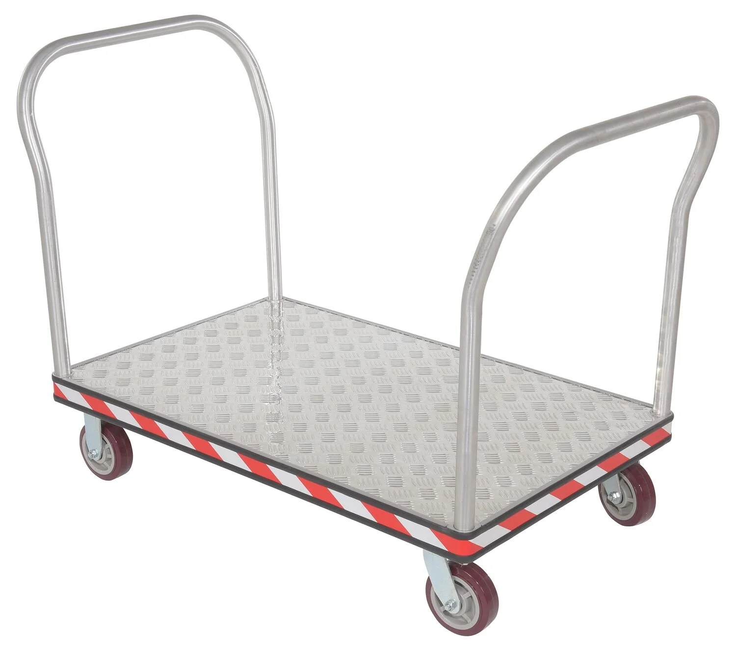 Aluminum Dual Handle Tread Plate Platform Cart