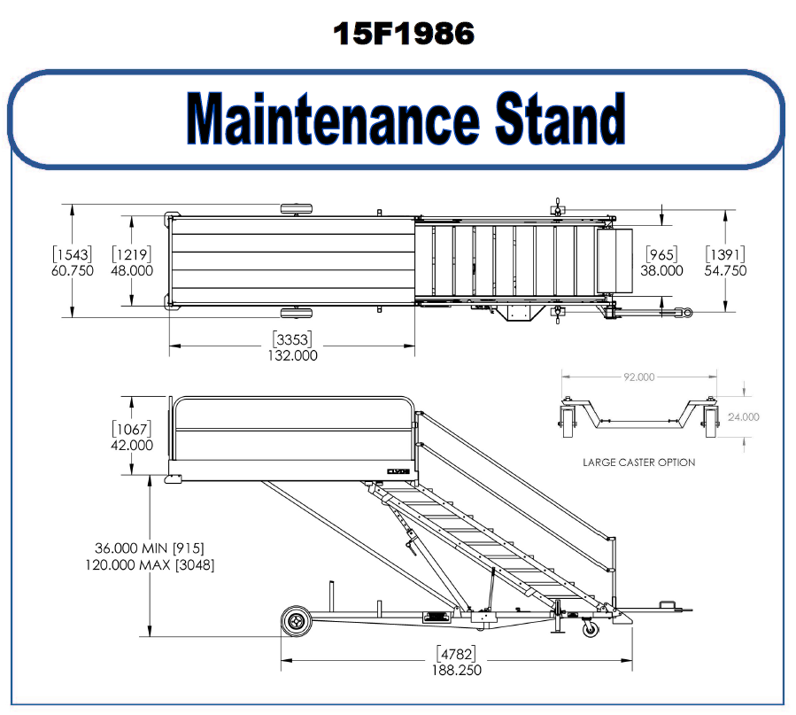 Maintenance Stand - Model 15F1986 | Platform & Ladders