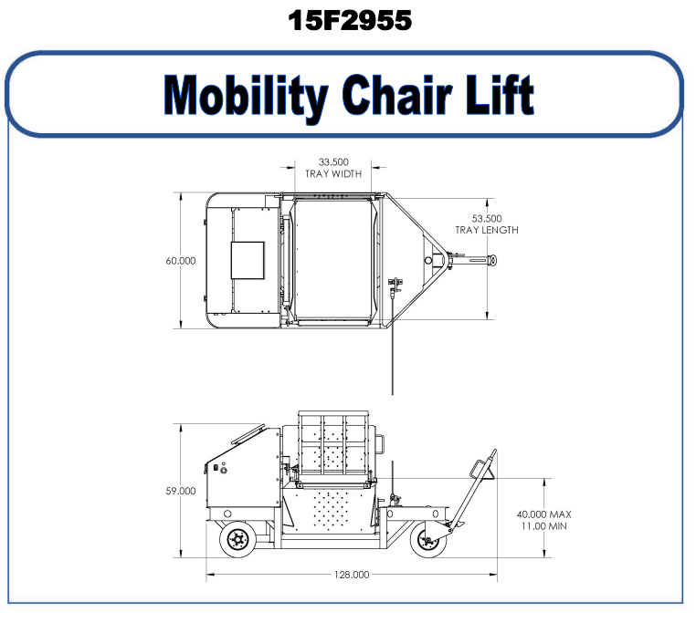 Mobility Chair Lift 15F2955 | Platform & Ladder