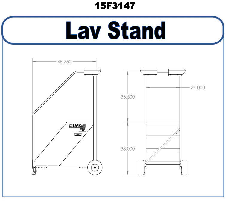 Lav Stand 15F3147/15F3424 | Platform & Ladder
