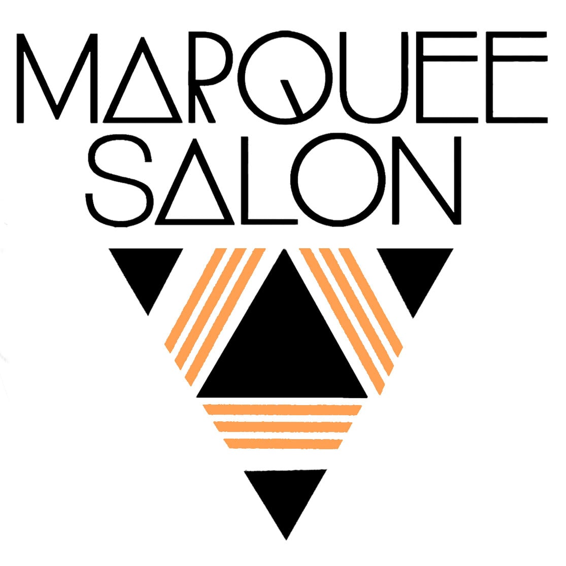 STARCADE DESIGNS FOR MARQUEE SALON / LOGO DESIGN, WINDOW DECAL DESIGN FOR COPPER LEAF APPLICATION / ©MARQUEE SALON .