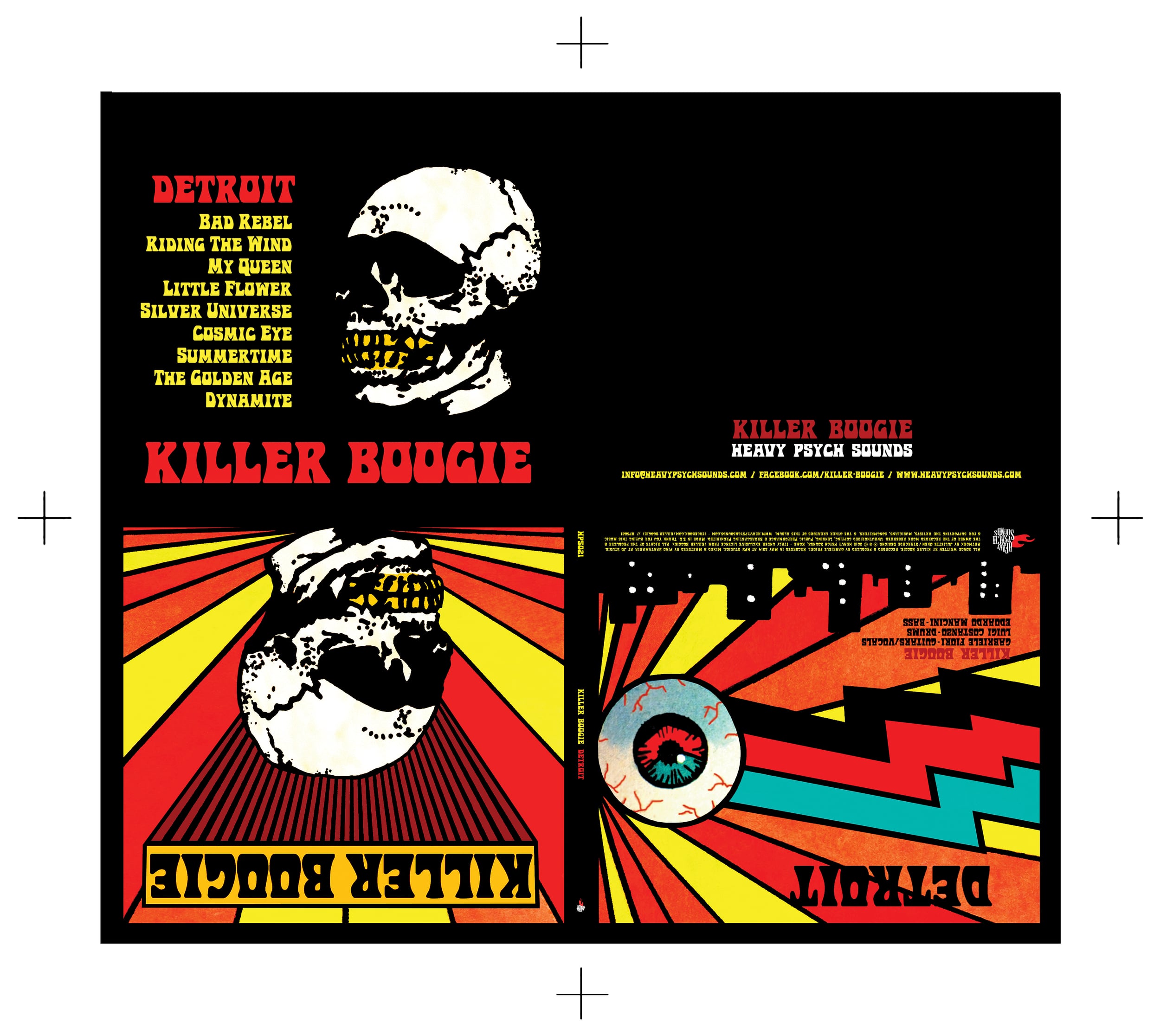 DESIGN AND LAYOUT FOR PRINT FOR KILLER BOOKIE / HEAVY PSYCH SOUNDS RECORDS / ©HEAVY PSYCH SOUNDS 2016 .