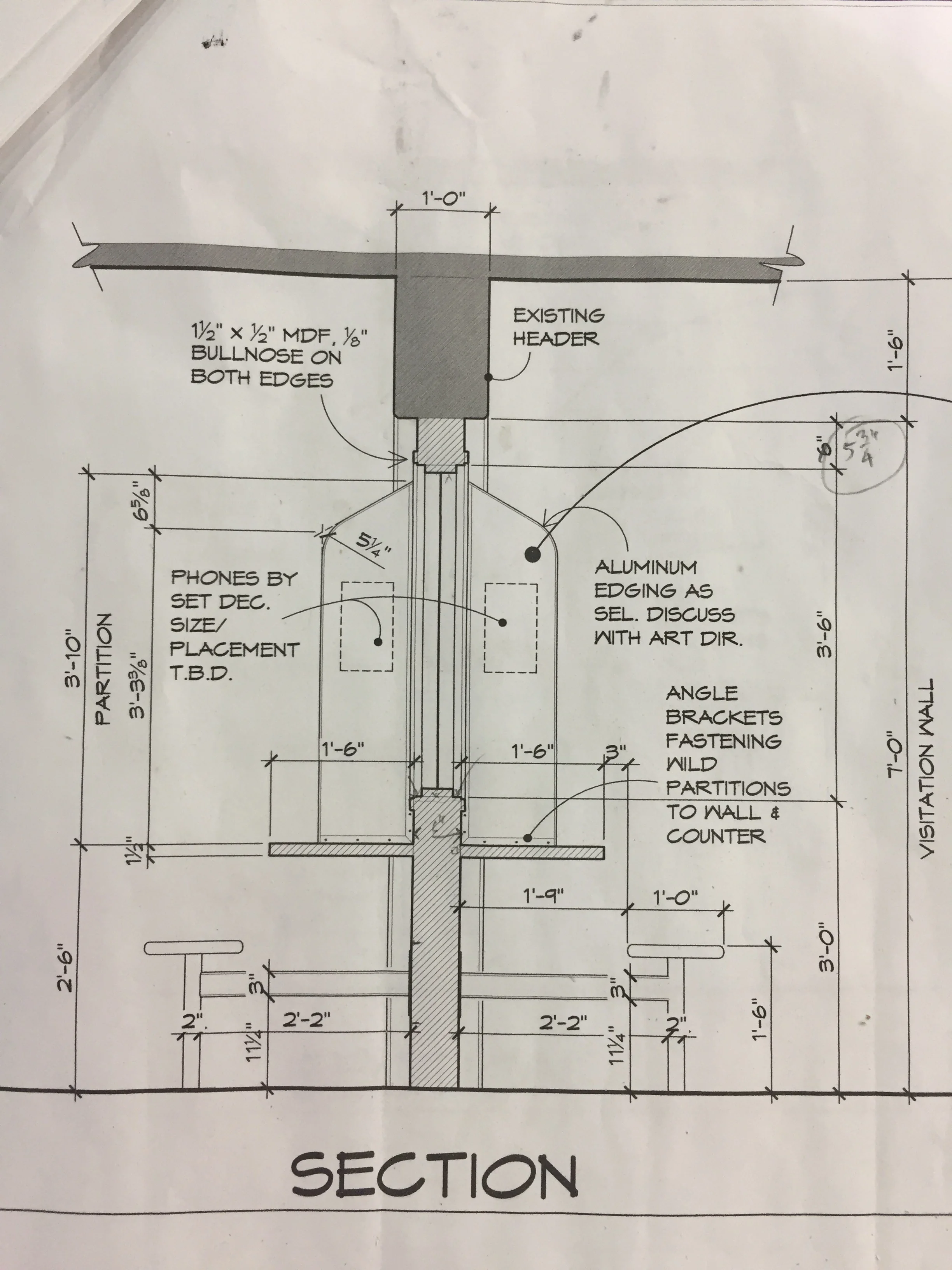 Drawing for Jail Visitor Room