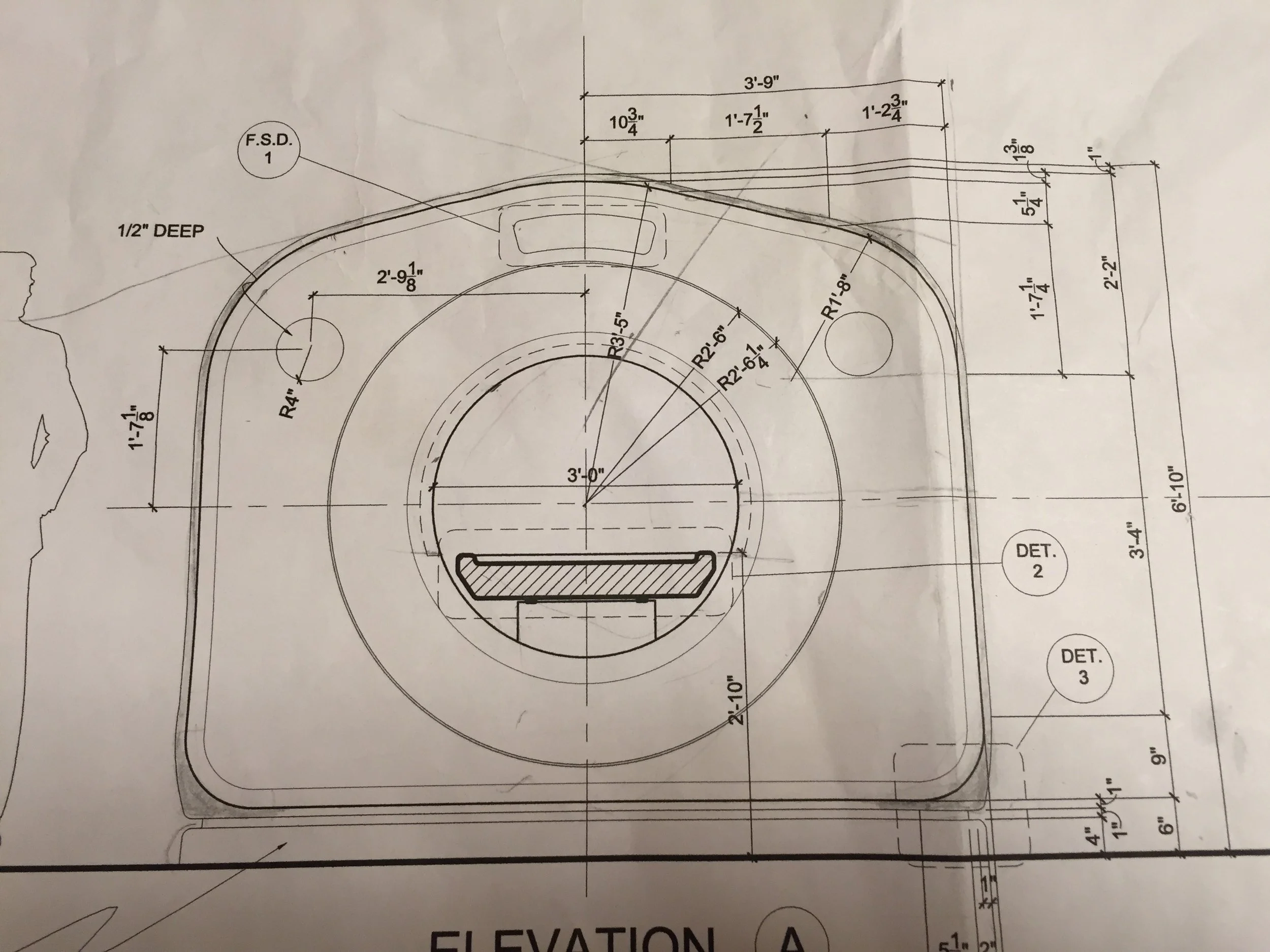 MRI Machine Elevation Drawing