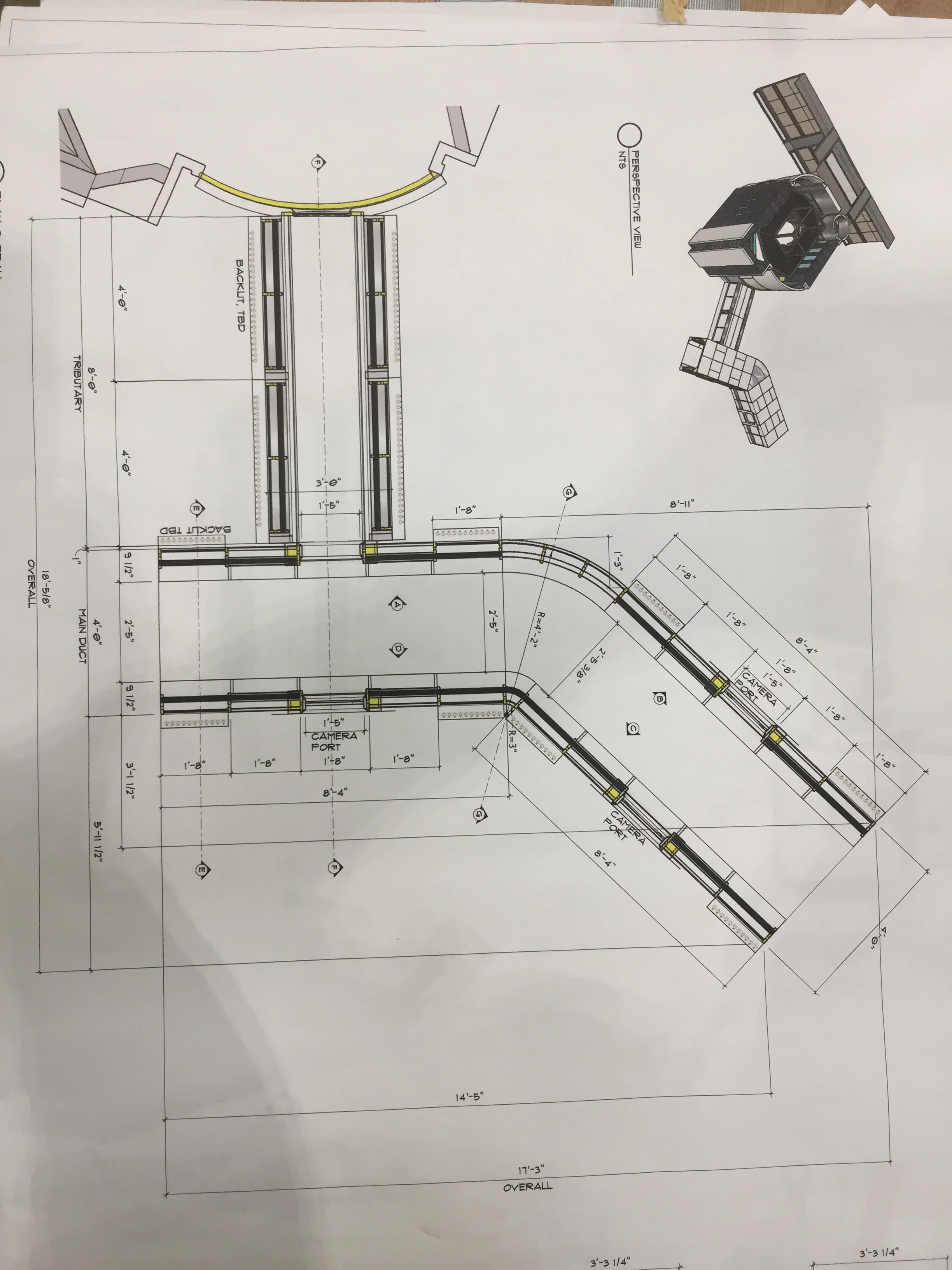 Plan View Drawing for Duct