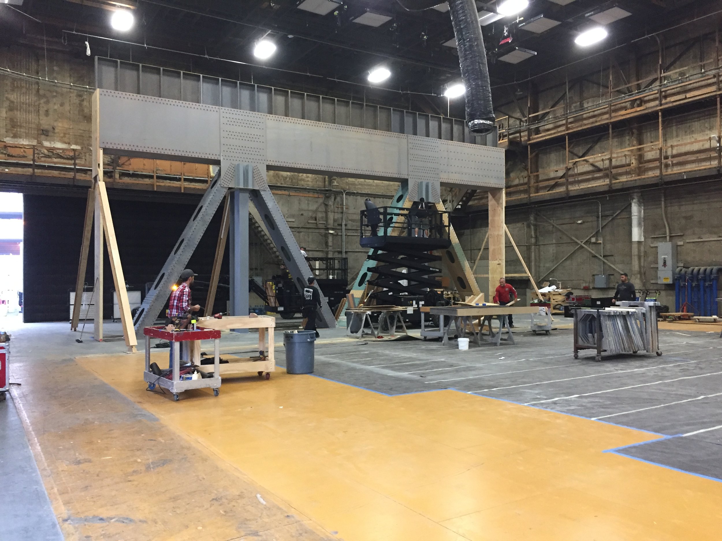 Oakland-SF Bay Bridge Section under Construction