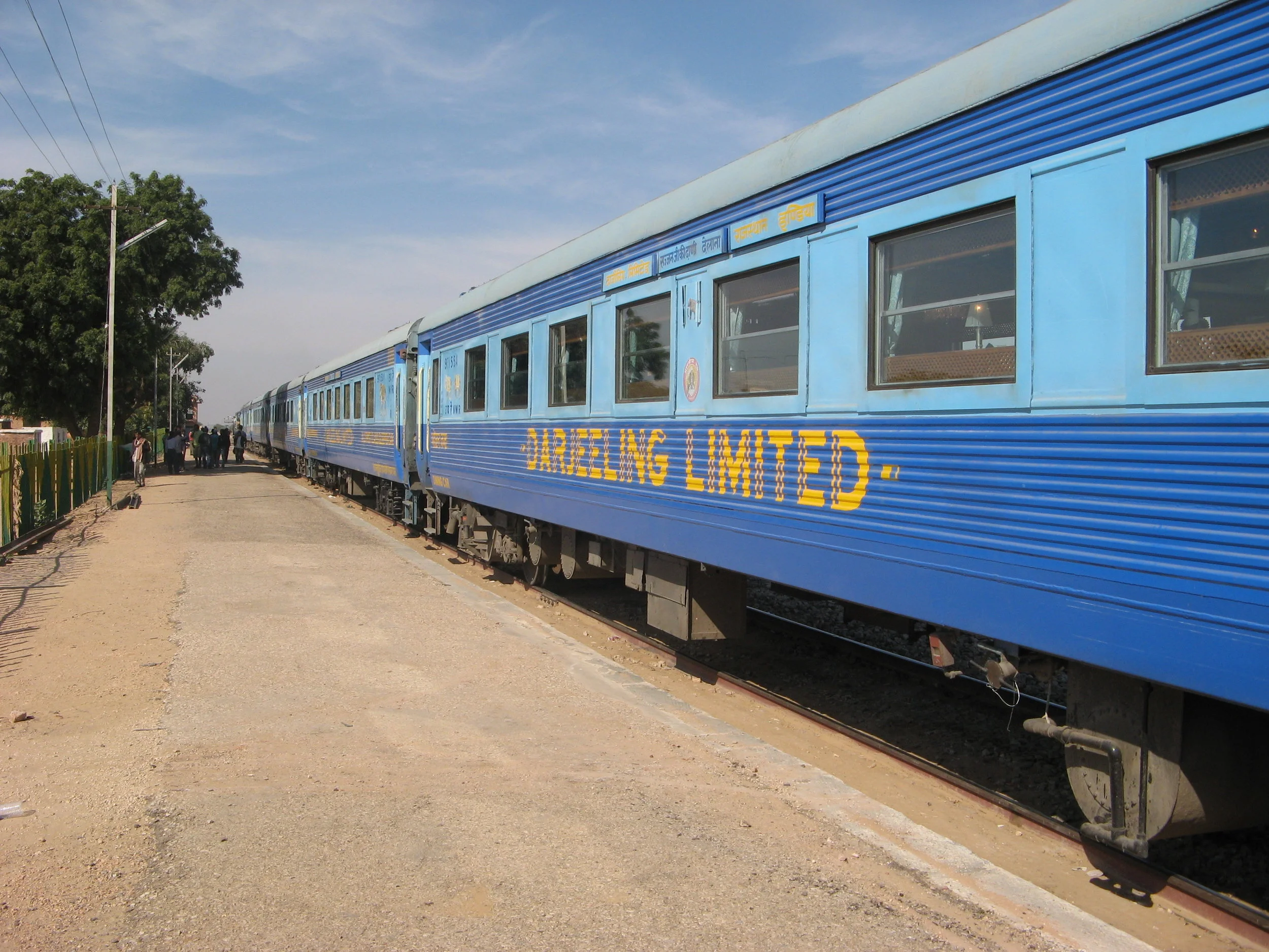 Train at Scheduled Stop During Filming
