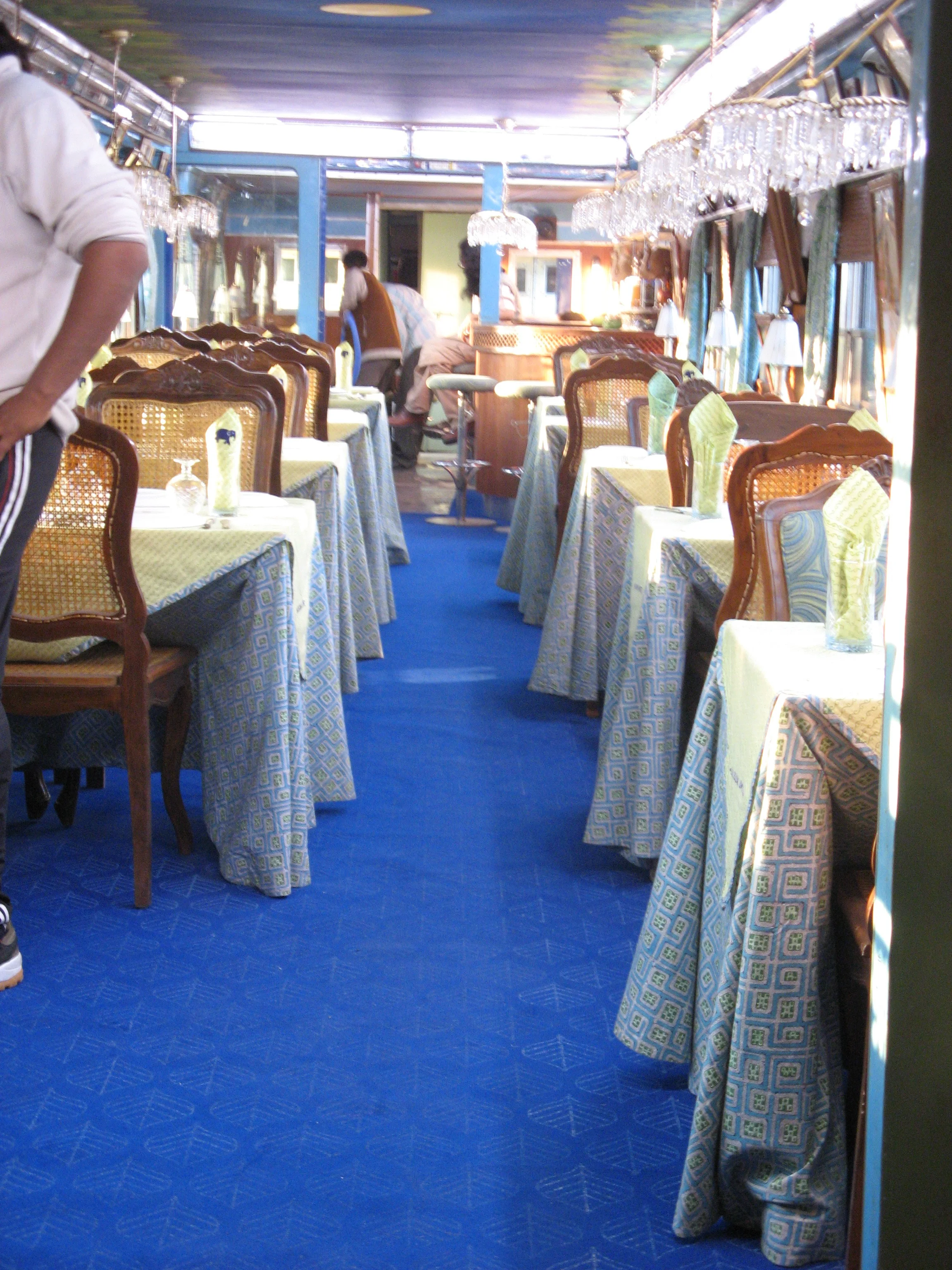 Dining Car with Bar Beyond
