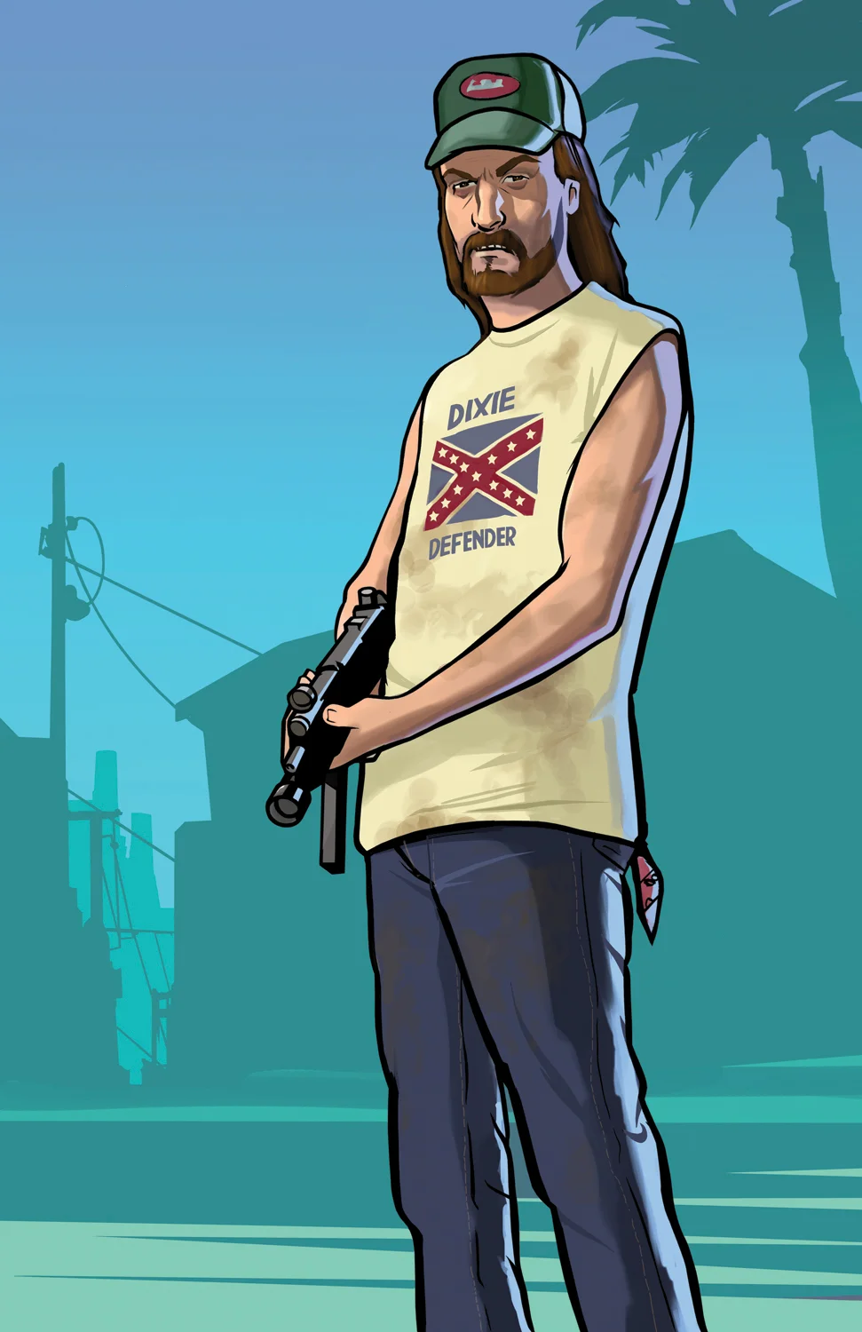 GTA Vice City Stories. Hillbilly illustration. 2006