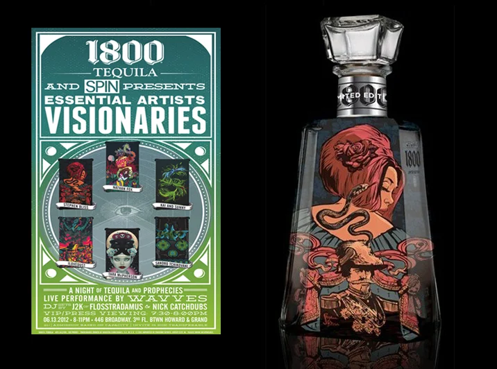 1800 Tequila bottle, Essential artists series, USA. 2012