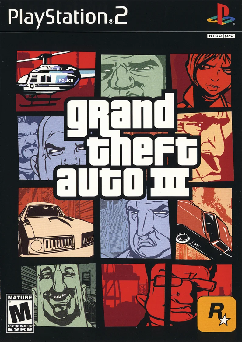 GTA3 box cover for USA. 2001