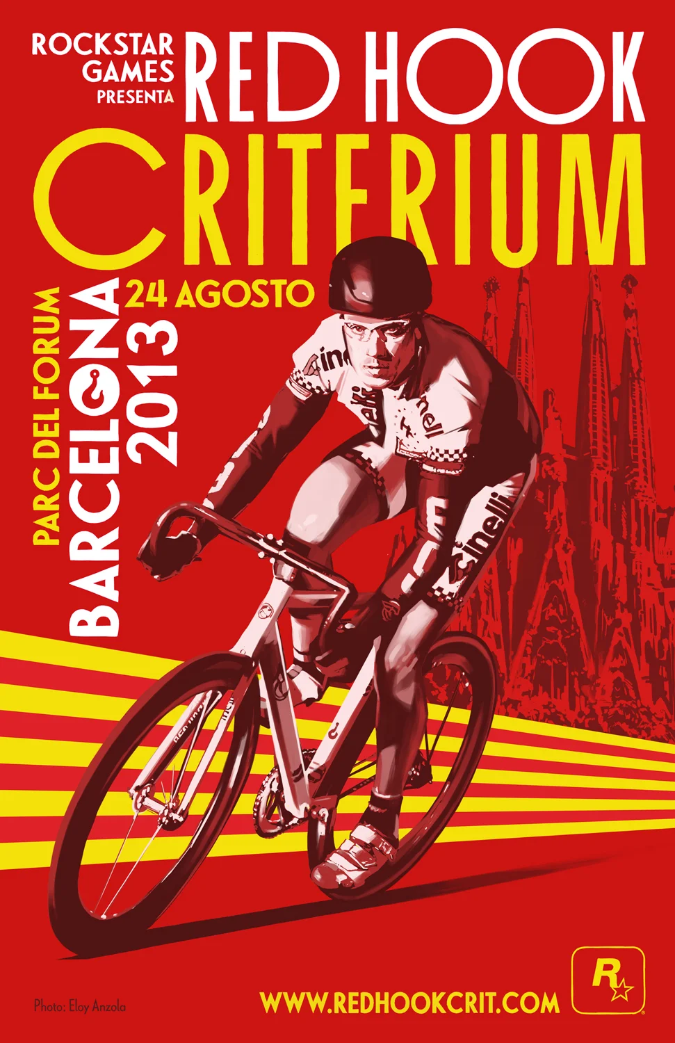 Red Hook Criterium cycle race poster. Barcelona. 2013