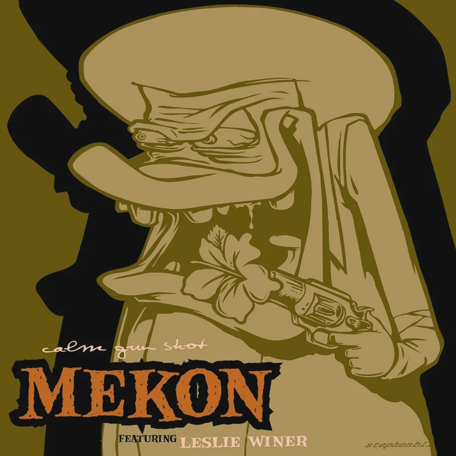 Mekon. Calm Gun Shot single cover. Wall of Sound records. UK. 1997
