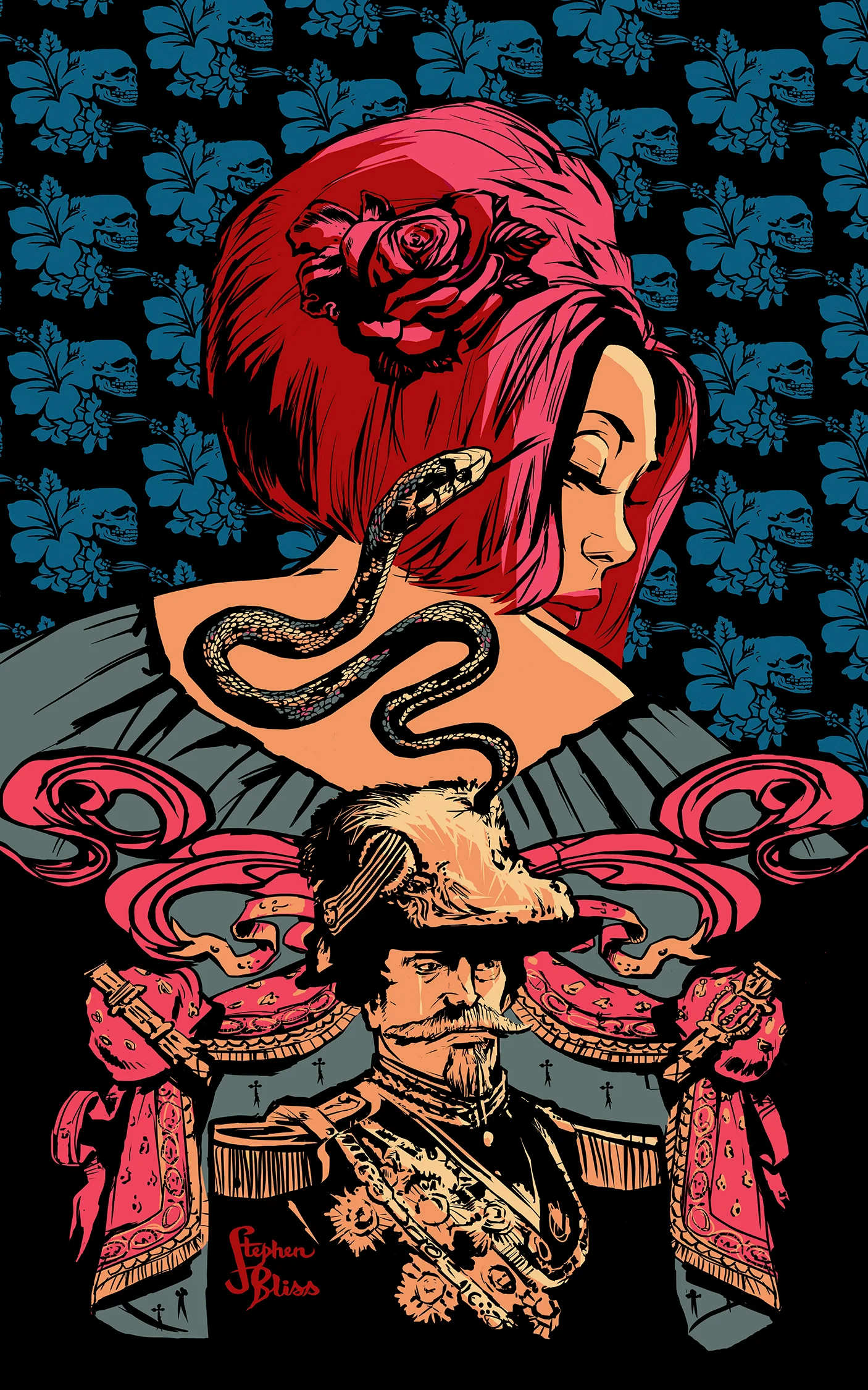 1800 Tequila bottle Essential Series. 2012. External illustration for limited edition tequila bottle. Theme: Cinco de Mayo