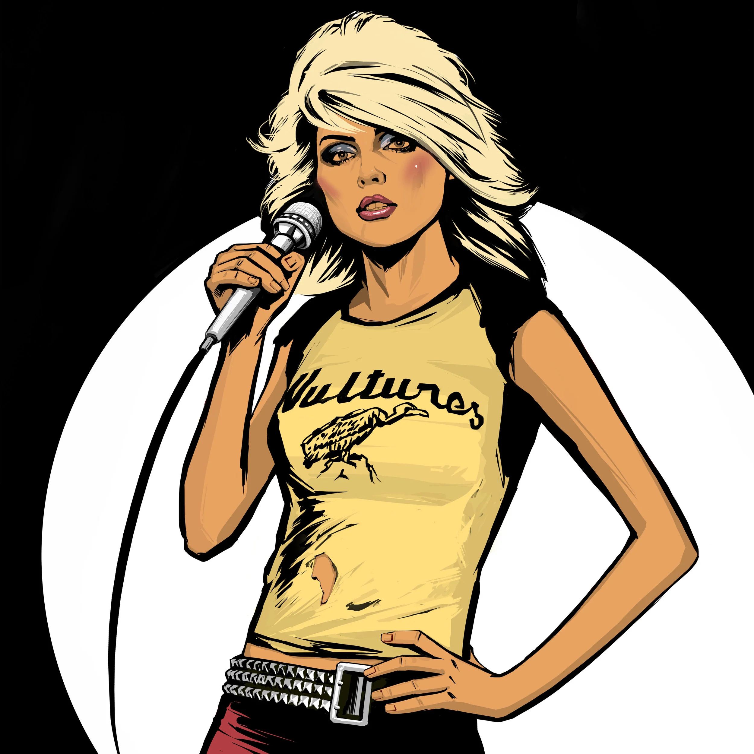 Rough for Debbie Harry mural. Miami Art Basel 2015. 