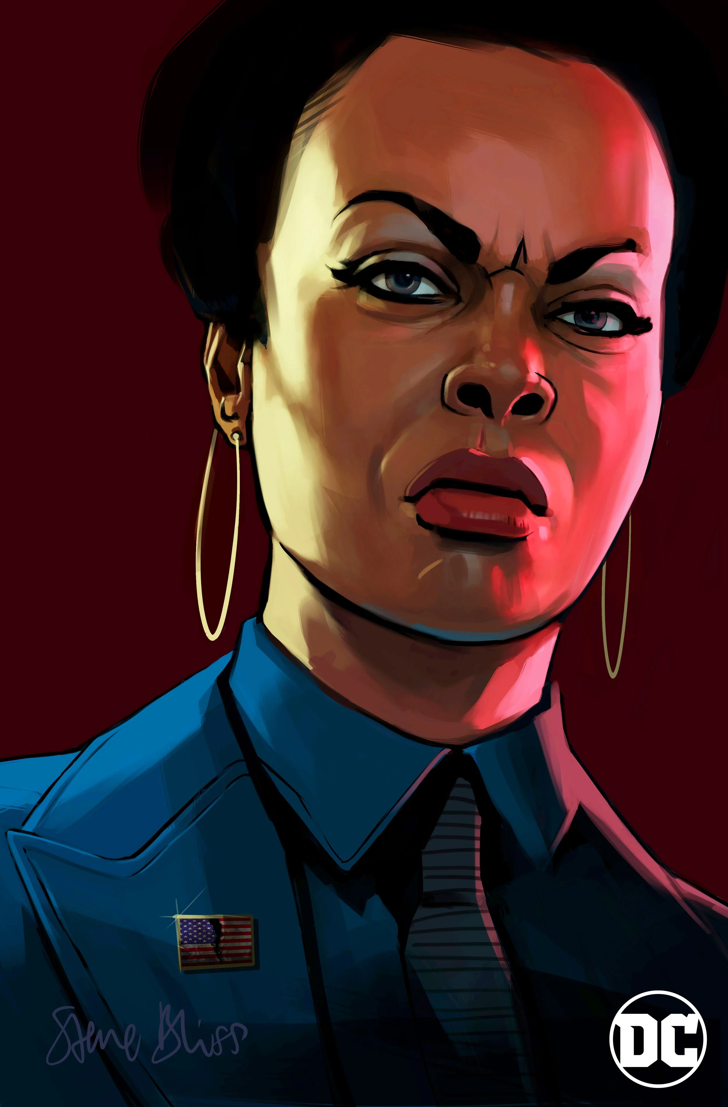 DC Comics. Variant cover of Amanda Waller for Absolute Power #1