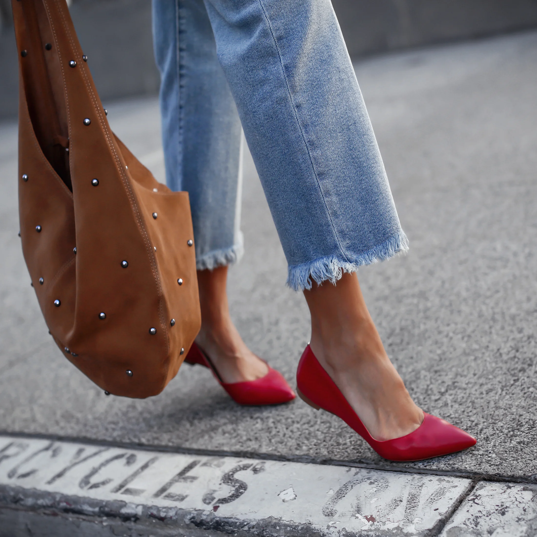Sam Edelman Denim and Red Flats.jpg