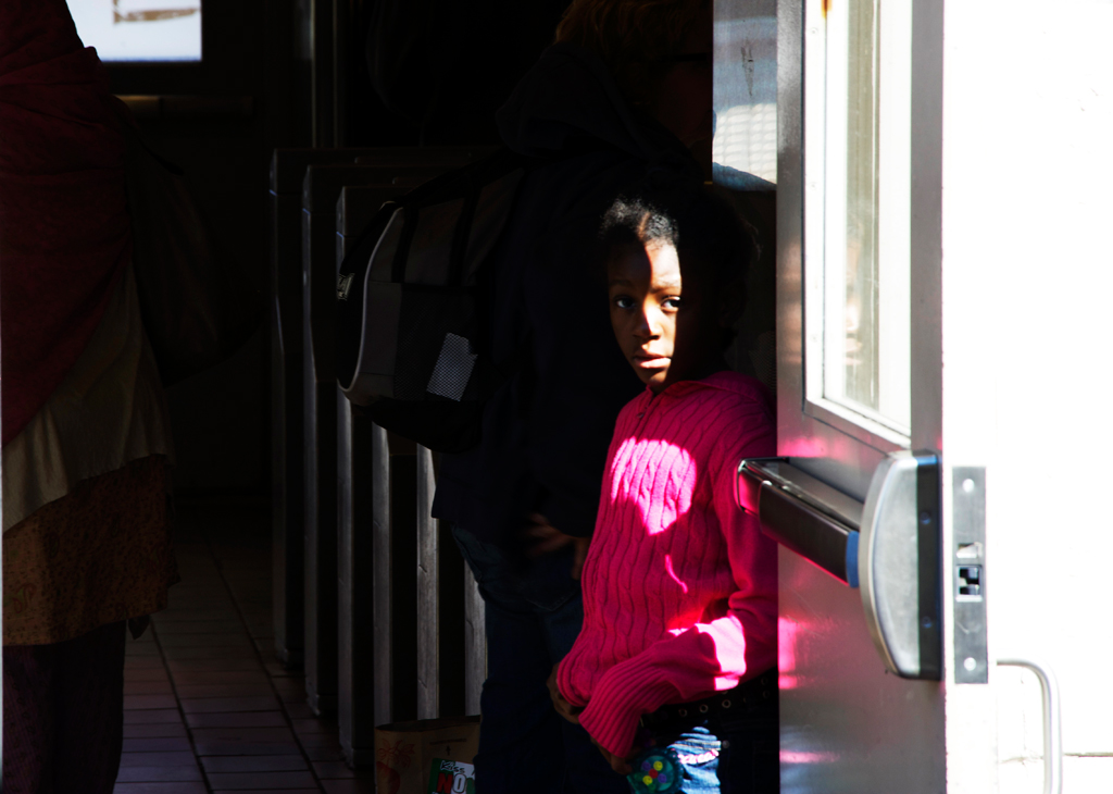 Young Girl at Newkirk Subway Station, NYC, 2013